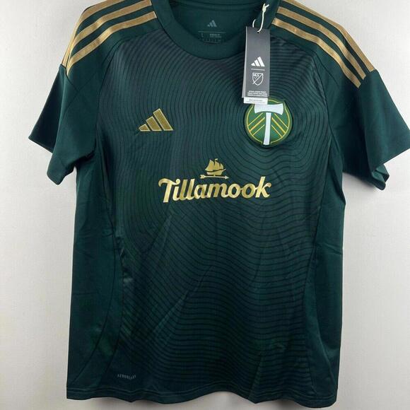 Portland Timbers Moreno #30 2025 Women’s Replica Jersey Size L Adidas Green NWT - Picture 1 of 8